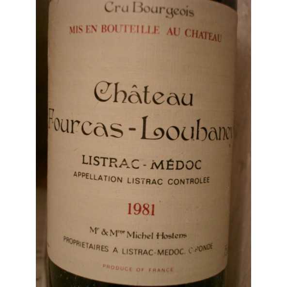 CHATEAU FOURCAS LOUBANEY 1981 LISTRAC