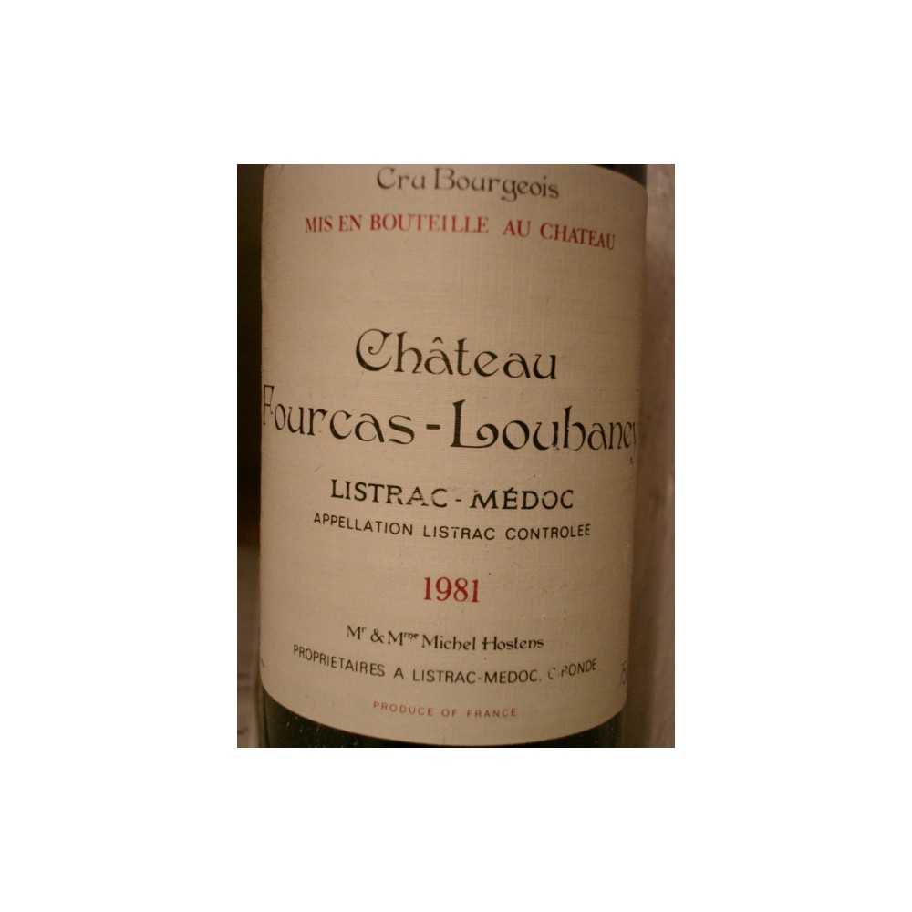 CHATEAU FOURCAS LOUBANEY 1981 LISTRAC