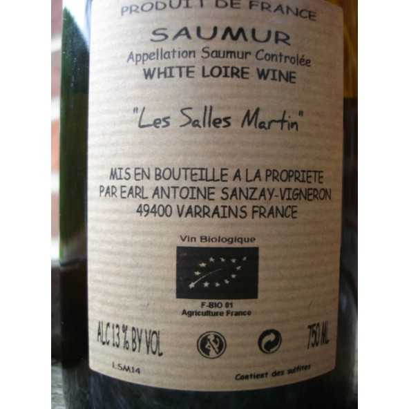 SAUMUR BLANC LES SALLES MARTIN ANTOINE SANZAY 2014