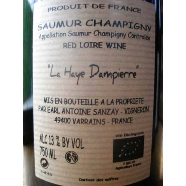 SAUMUR CHAMPIGNY LA HAYE DAMPIERRE ANTOINE SANZAY 2015