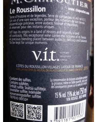 DOMAINE DE BILA-HAUT V.I.T.. COTES DU ROUSSILLON VILLAGES CHAPOUTIER 2015