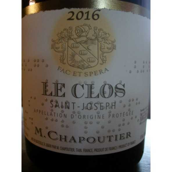 SAINT JOSEPH ROUGE LE CLOS CHAPOUTIER 2015