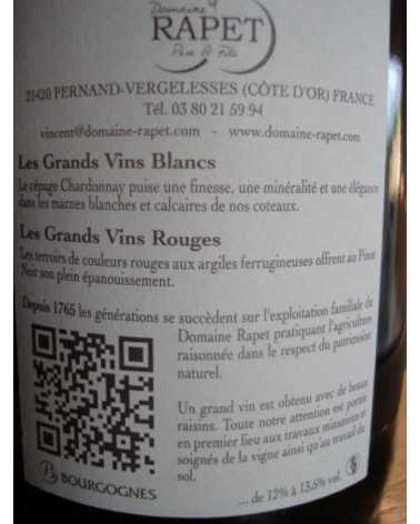 PERNAND VERGELESSES BLANC 1er CRU SOUS FRETILLE DOM RAPET 2018