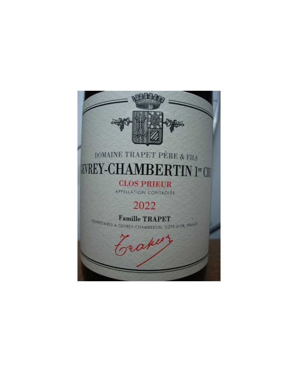 photo Gevrey Chambertin 1er Cru Clos Prieur Trapet 2022