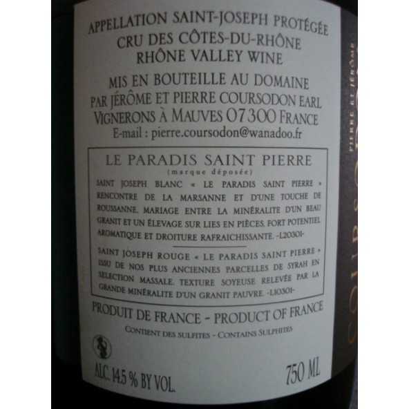 SAINT JOSEPH Le Paradis Saint Pierre Rouge Coursodon 2016